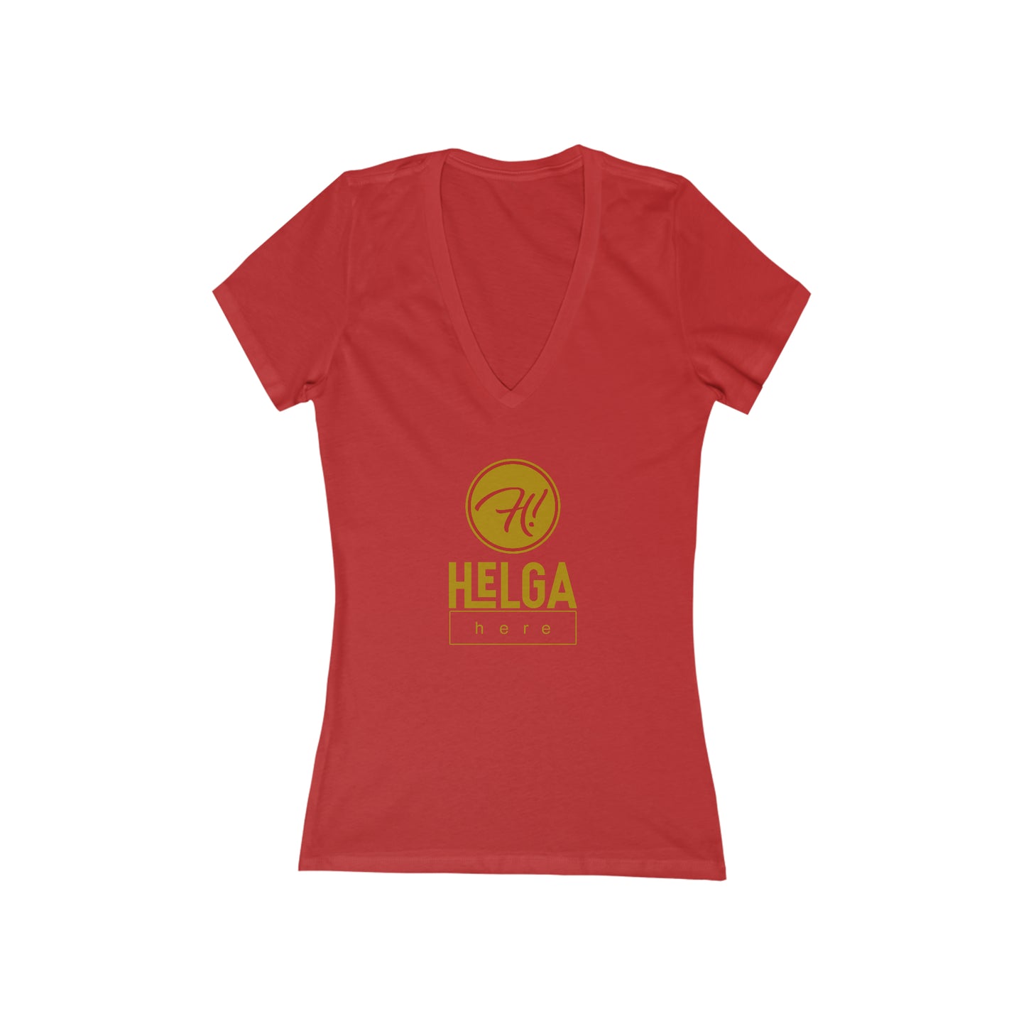 Helga's Women's Jersey Short Sleeve Deep V-Neck Tee - 3 color options!