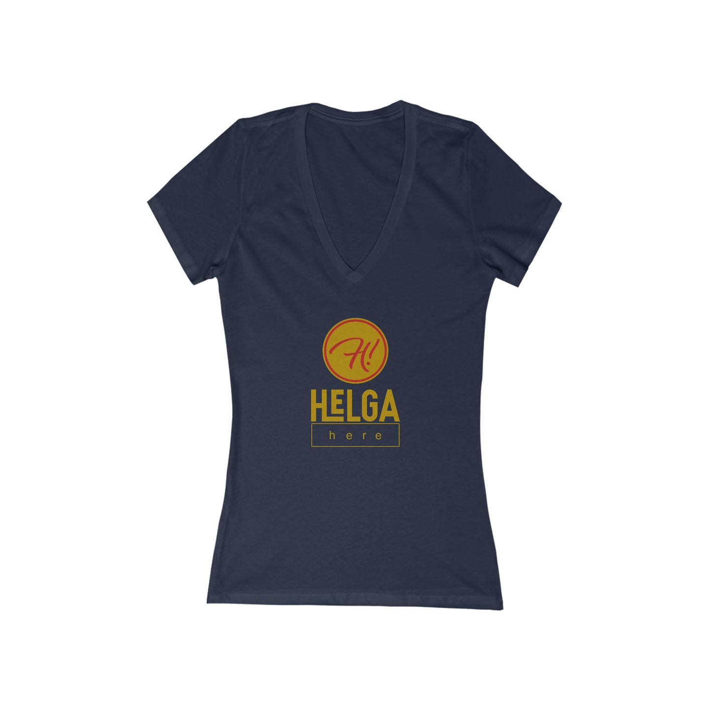 Helga's Women's Jersey Short Sleeve Deep V-Neck Tee - 3 color options!
