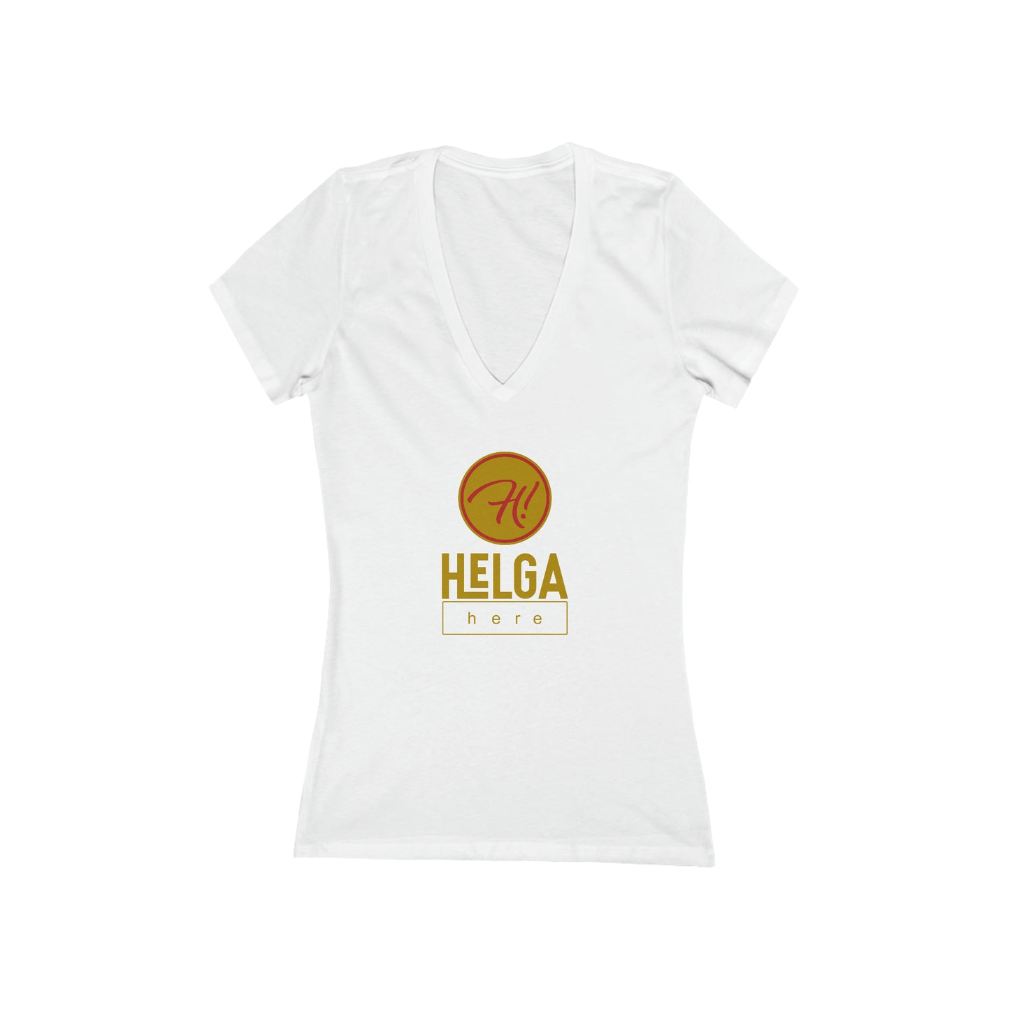 Helga's Women's Jersey Short Sleeve Deep V-Neck Tee - 3 color options!